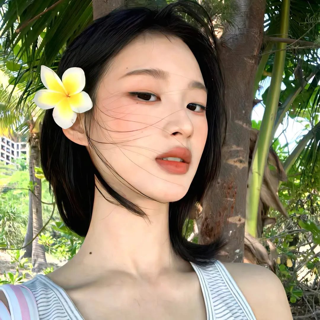 戴流苏耳环的少女